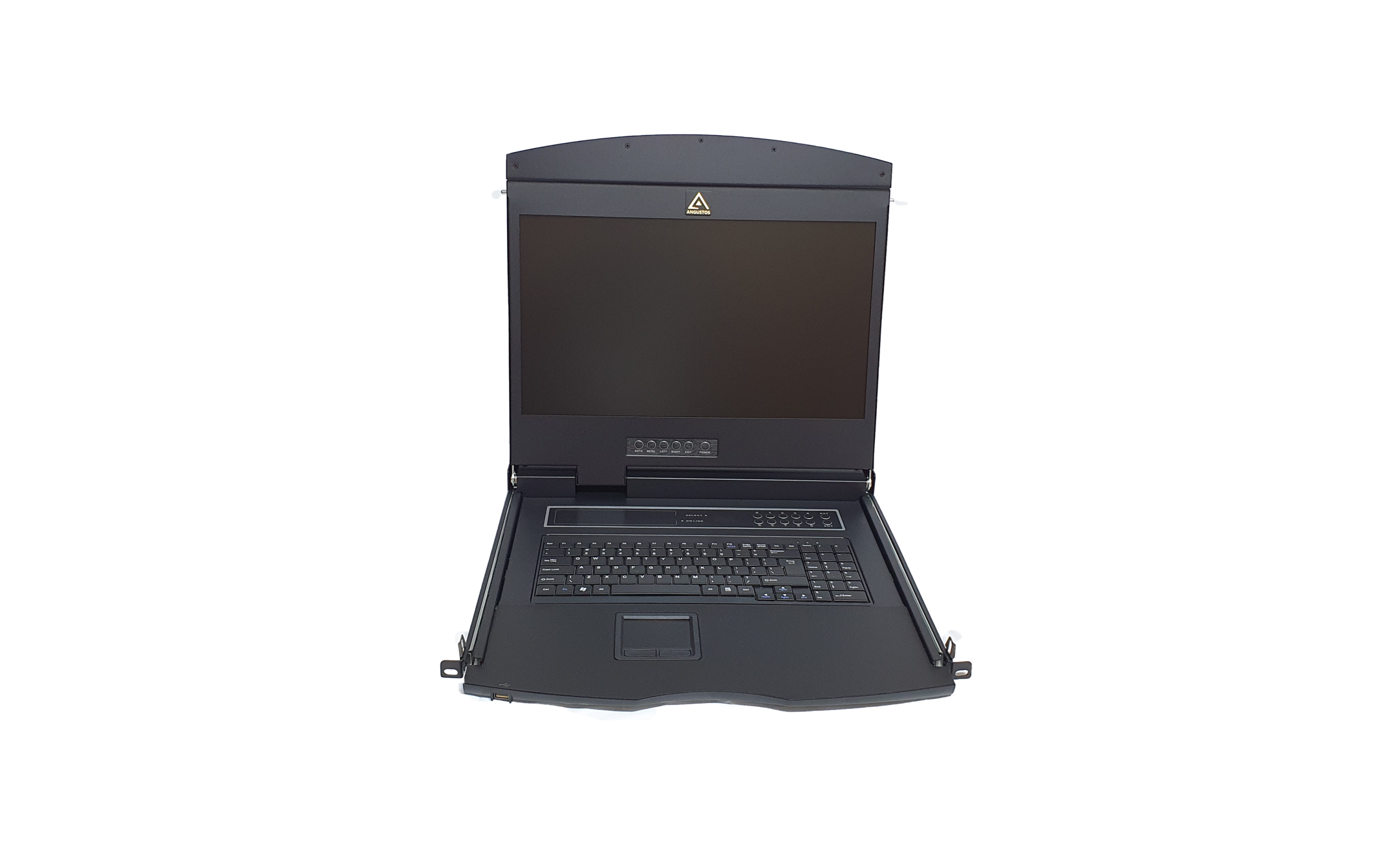19" 1U single rail LCD w/4 port DB-15 KVM Switch - AL-V904L